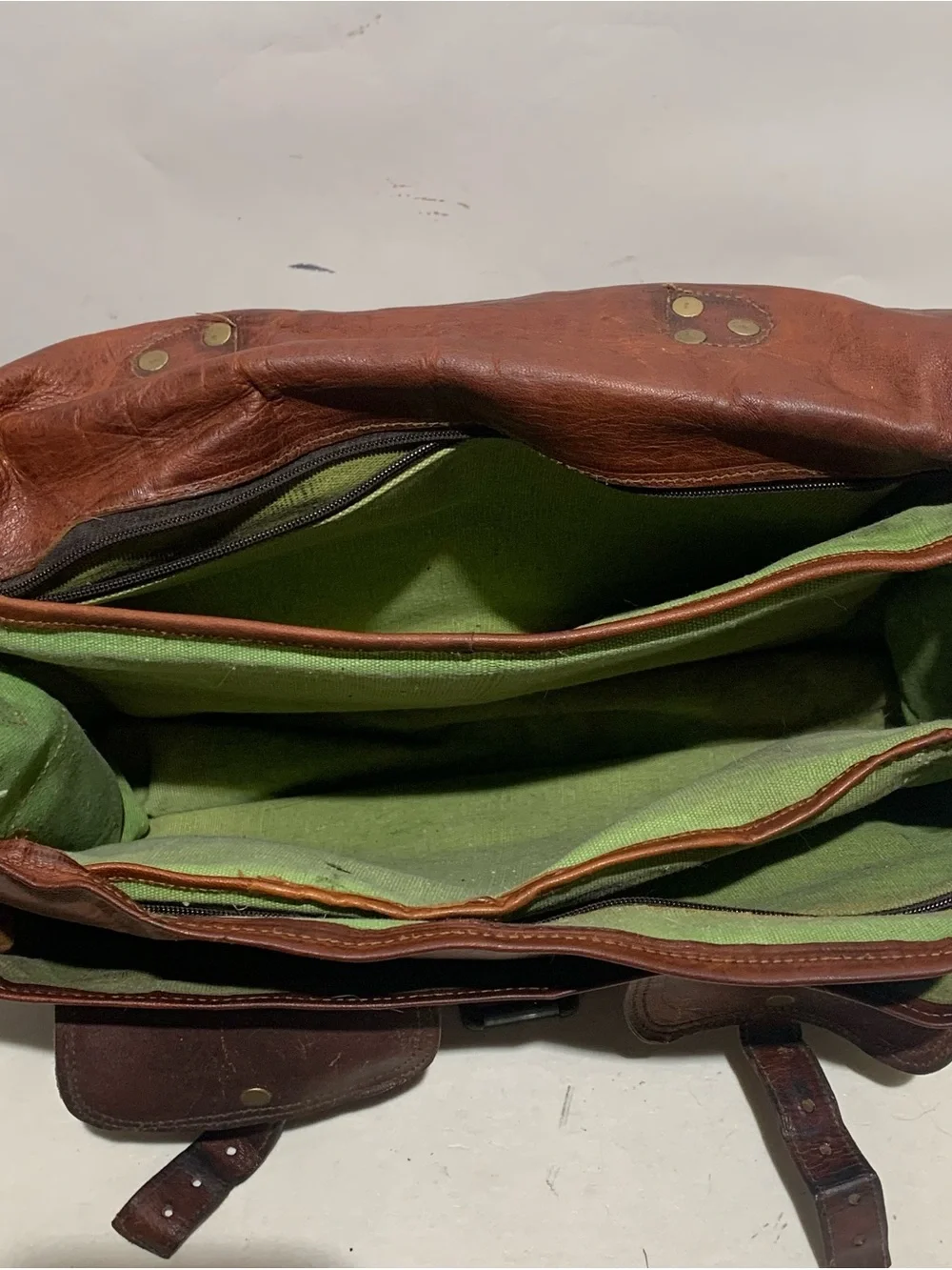 Ultra Soft Vintage Distressed Leather Satchel With Shoulder Strap